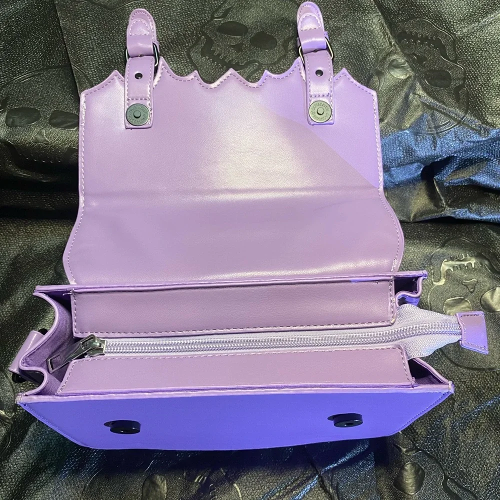Purple Bat Design Women Bag Set - Picture 9 of 9